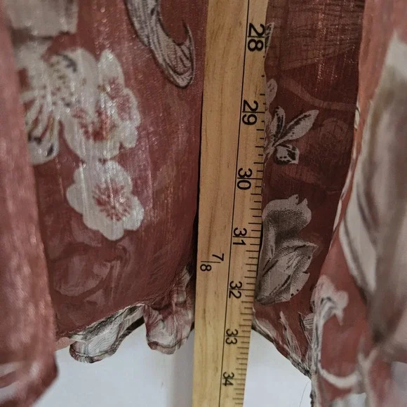 En Saison Dress S Nella Chiffon Tiered Floral Mini Lined Babydoll‎ Mauve Peasant - Picture 6 of 16